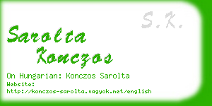 sarolta konczos business card
